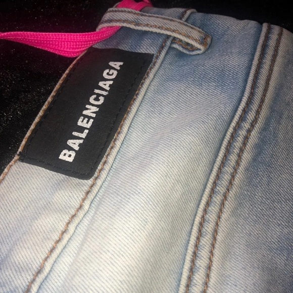 Mens Balenciaga Jeans with Pink stripe - Picture 8 of 11